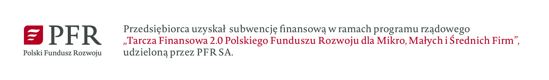 Dofinansowanie z tarczy PFR 2.0